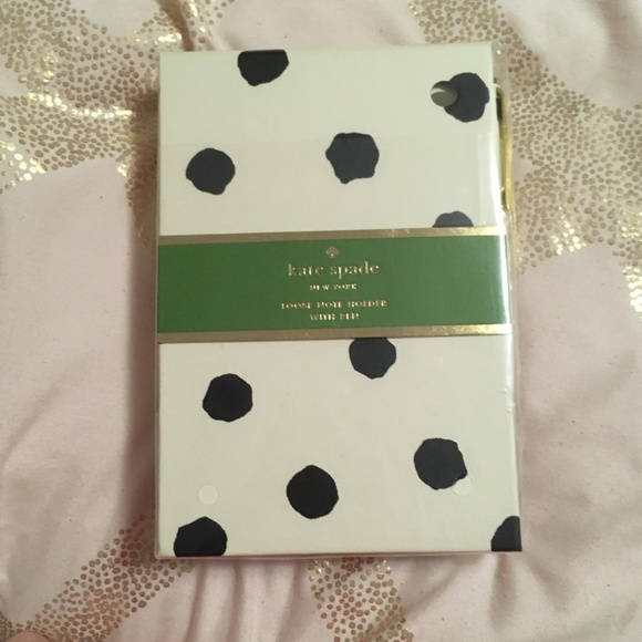 kate spade spotty dot loose note holder with pen - Picture 2 of 5